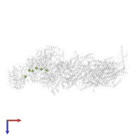 IRON/SULFUR CLUSTER in PDB entry 5lnk, assembly 1, top view.