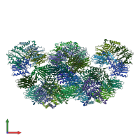 PDB entry 5lox coloured by chain, front view.