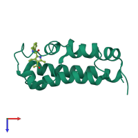 PDB entry 5lpj coloured by chain, top view.