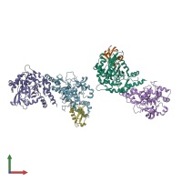 PDB entry 5lrx coloured by chain, front view.