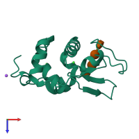 PDB entry 5lsh coloured by chain, top view.
