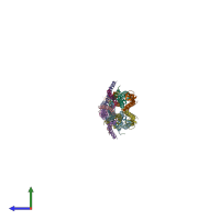 PDB entry 5lsj coloured by chain, side view.