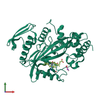 PDB entry 5lte coloured by chain, front view.