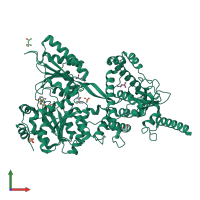 PDB entry 5ltj coloured by chain, front view.