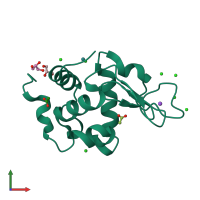 PDB entry 5lvh coloured by chain, front view.