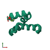PDB entry 5lwc coloured by chain, ensemble of 20 models, front view.