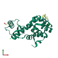 PDB 5lwo coloured by chain and viewed from the front.