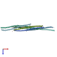 PDB entry 5lxo coloured by chain, top view.