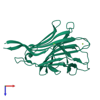 PDB entry 5ly8 coloured by chain, top view.