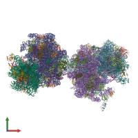 PDB entry 5lyb coloured by chain, front view.