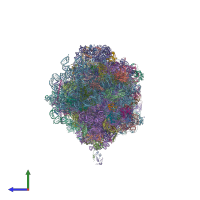 PDB entry 5lyb coloured by chain, side view.