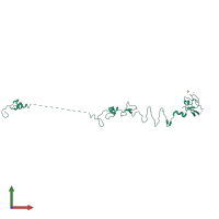 PDB entry 5lye coloured by chain, front view.