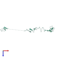 PDB entry 5lye coloured by chain, top view.