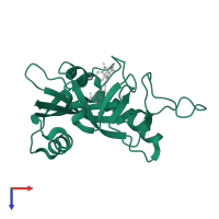 Protein mono-ADP-ribosyltransferase PARP14 in PDB entry 5lyh, assembly 1, top view.