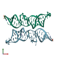 PDB entry 5lys coloured by chain, front view.