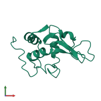 PDB entry 5lyt coloured by chain, front view.