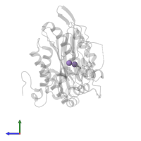 MANGANESE (II) ION in PDB entry 5lyw, assembly 1, side view.