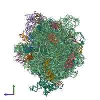 PDB entry 5lzd coloured by chain, side view.