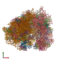 PDB entry 5lzs coloured by chain, front view.