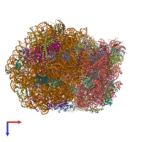 PDB entry 5lzs coloured by chain, top view.