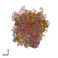 PDB entry 5lzu coloured by chain, side view.
