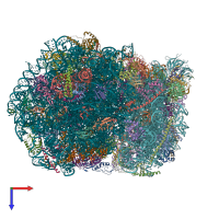 PDB entry 5lzz coloured by chain, top view.