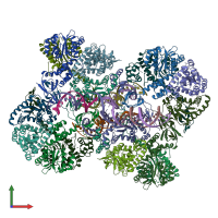 PDB entry 5m0r coloured by chain, front view.