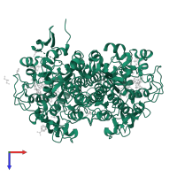 Tetrachloroethene reductive dehalogenase in PDB entry 5m2g, assembly 1, top view.