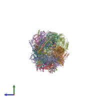 PDB entry 5m32 coloured by chain, side view.