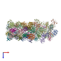 PDB entry 5m32 coloured by chain, top view.