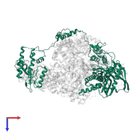 Polymerase acidic protein in PDB entry 5m3h, assembly 1, top view.