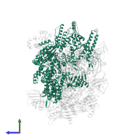 DNA-directed RNA polymerase I subunit RPA190 in PDB entry 5m3m, assembly 1, side view.