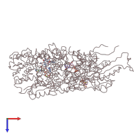 PDB entry 5m5i coloured by chain, top view.