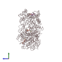 PDB entry 5m5l coloured by chain, side view.