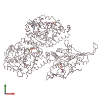 PDB entry 5m5m coloured by chain, front view.