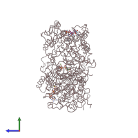 PDB entry 5m5m coloured by chain, side view.