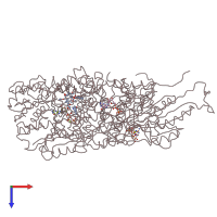 PDB entry 5m5m coloured by chain, top view.