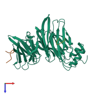 PDB entry 5m5r coloured by chain, top view.