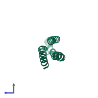 PDB entry 5m6s coloured by chain, side view.