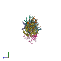 PDB entry 5m8d coloured by chain, side view.