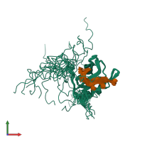 PDB entry 5m8i coloured by chain, ensemble of 20 models, front view.