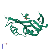 PDB 5m9j coloured by chain and viewed from the top.