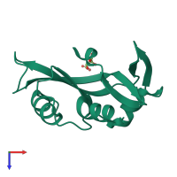 PDB entry 5m9s coloured by chain, top view.