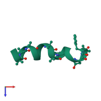 PDB entry 5mas coloured by chain, top view.
