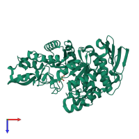 PDB entry 5mb2 coloured by chain, top view.