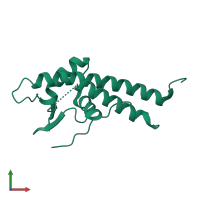 PDB entry 5mec coloured by chain, front view.