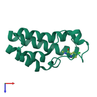 PDB entry 5mgl coloured by chain, top view.