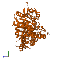 Tubulin beta chain in PDB entry 5mio, assembly 2, side view.