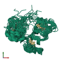 PDB entry 5ml1 coloured by chain, ensemble of 20 models, front view.