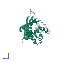 Guanylate cyclase soluble subunit beta-1 in PDB entry 5mnw, assembly 1, side view.